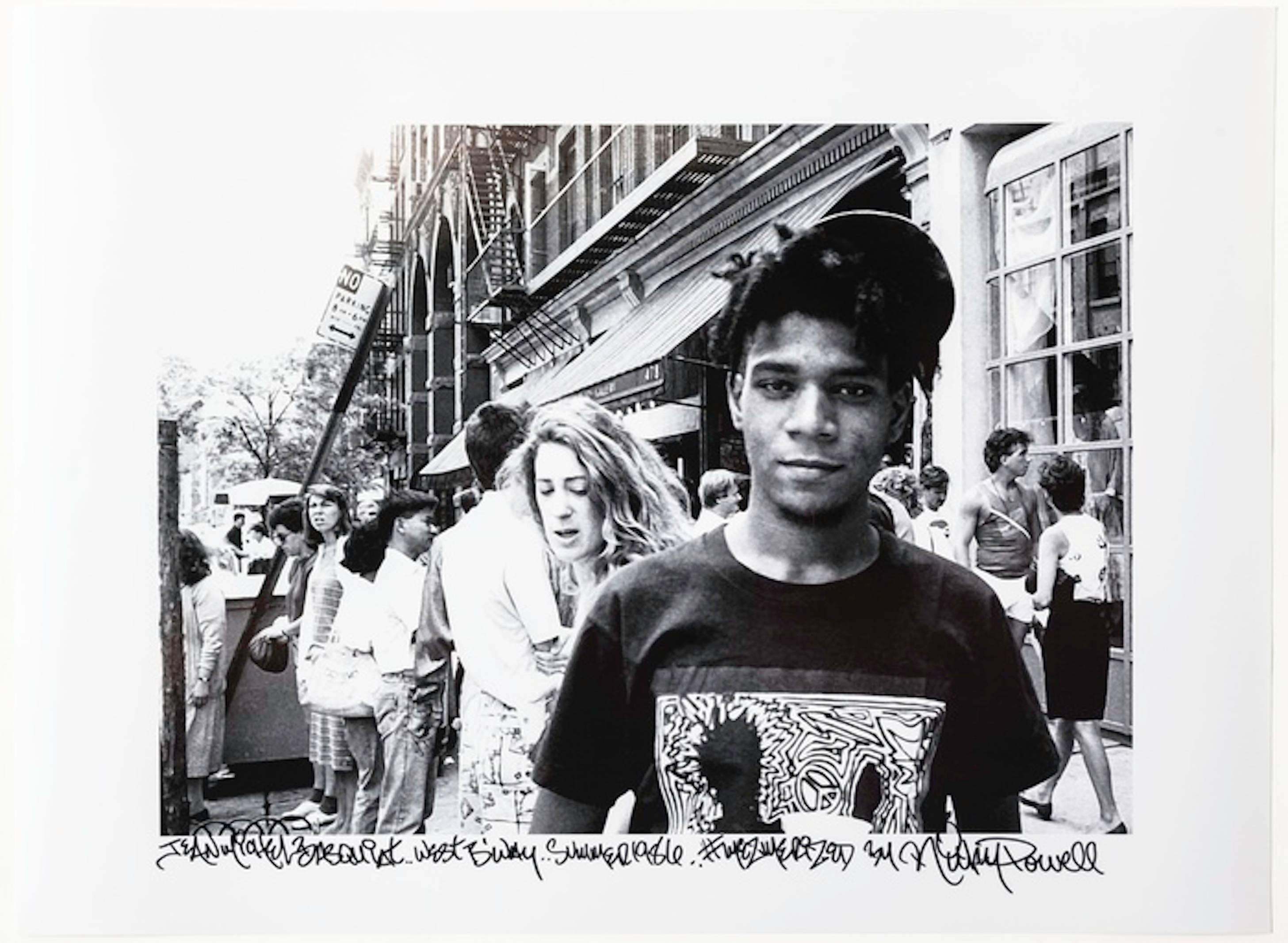 Ricky Powell Black and White Photograph - Jean Michel Basquiat