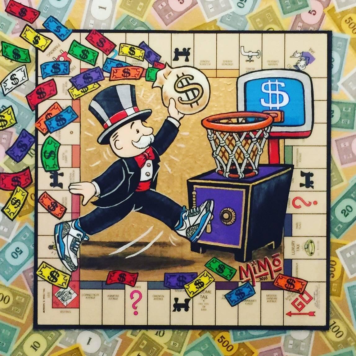 Mike Mozart (MiMo) Figurative Painting - Air Jordan Monopoly