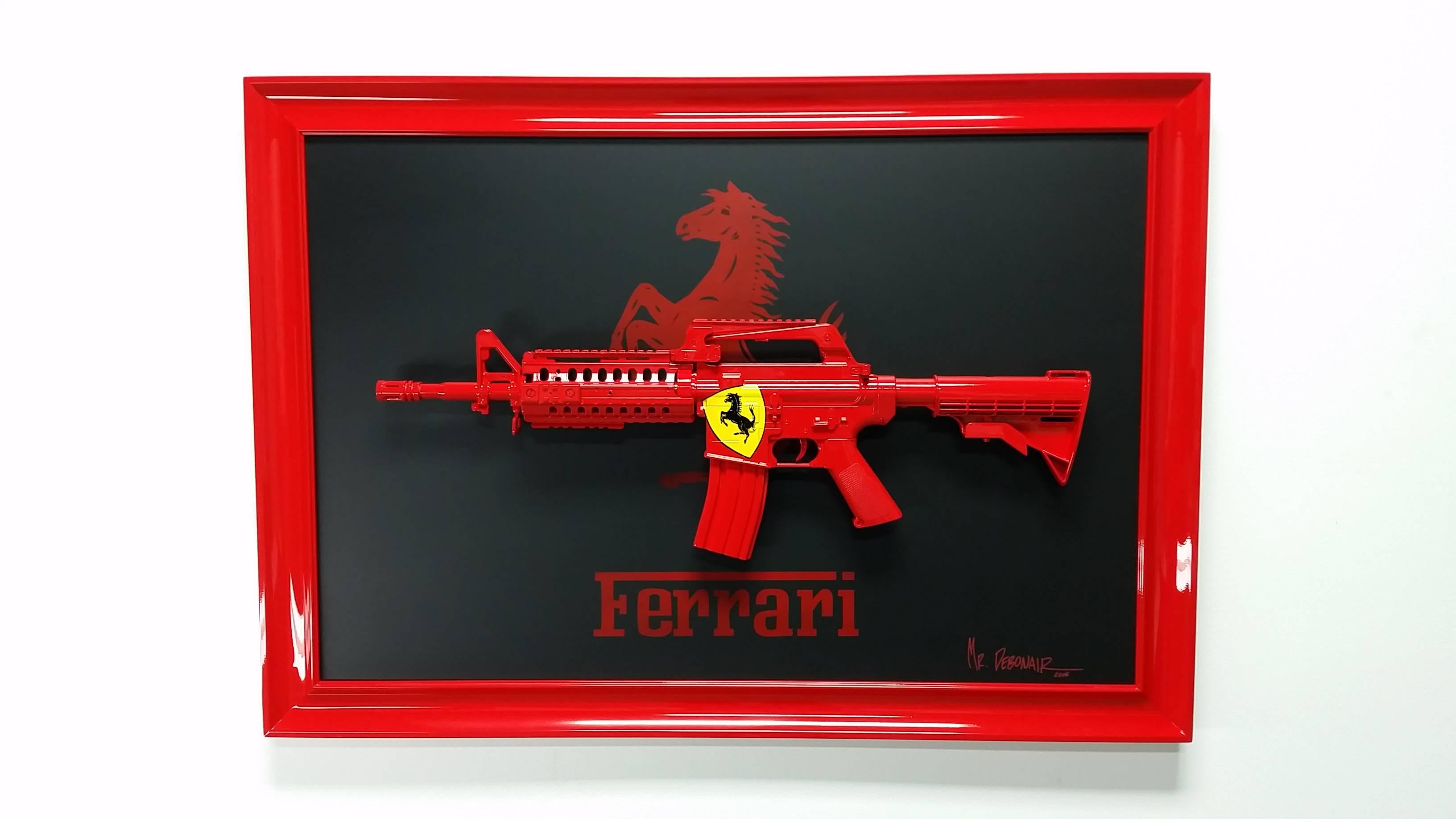 Ferrari Gun - Mixed Media Art by Mr Debonair