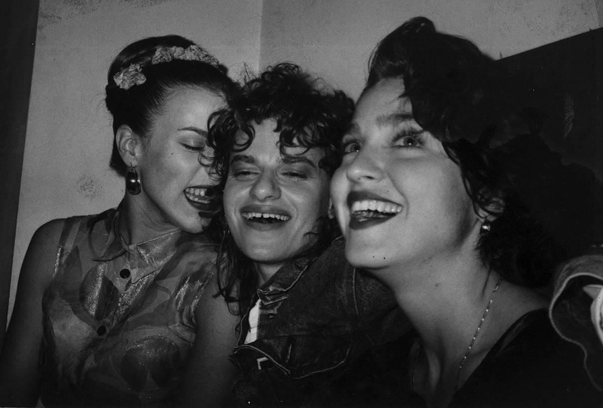 Ricky Powell Black and White Photograph - Madonna, Debi Mazar, Sandra Bernhard