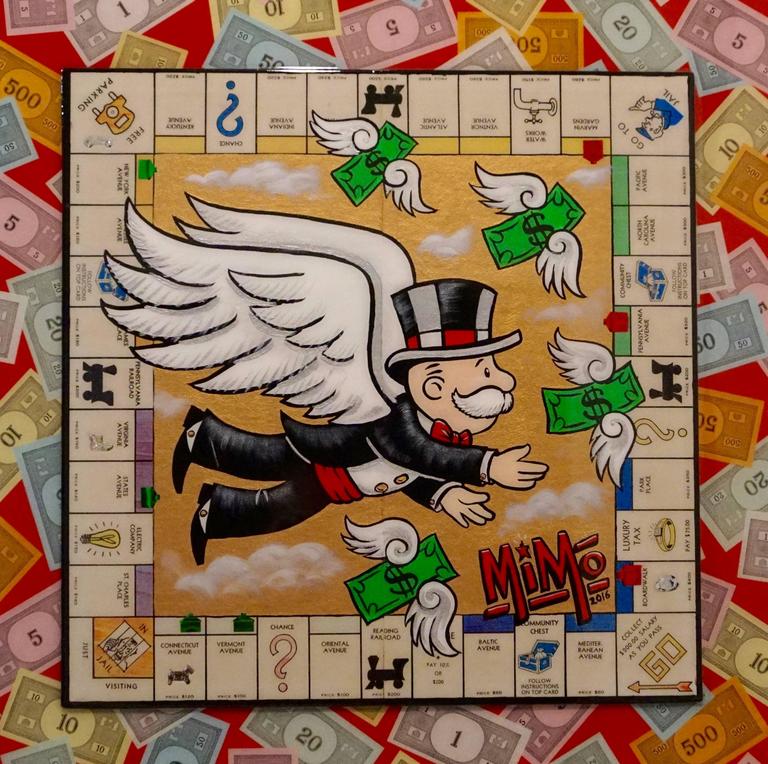 Mike Mozart (MiMo) - Monopoly with Wings, Painting at 1stdibs.