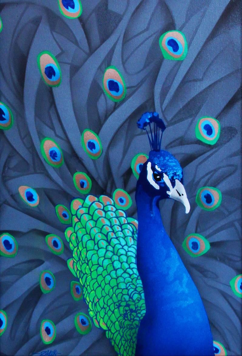 Peacock - Painting by Zimer
