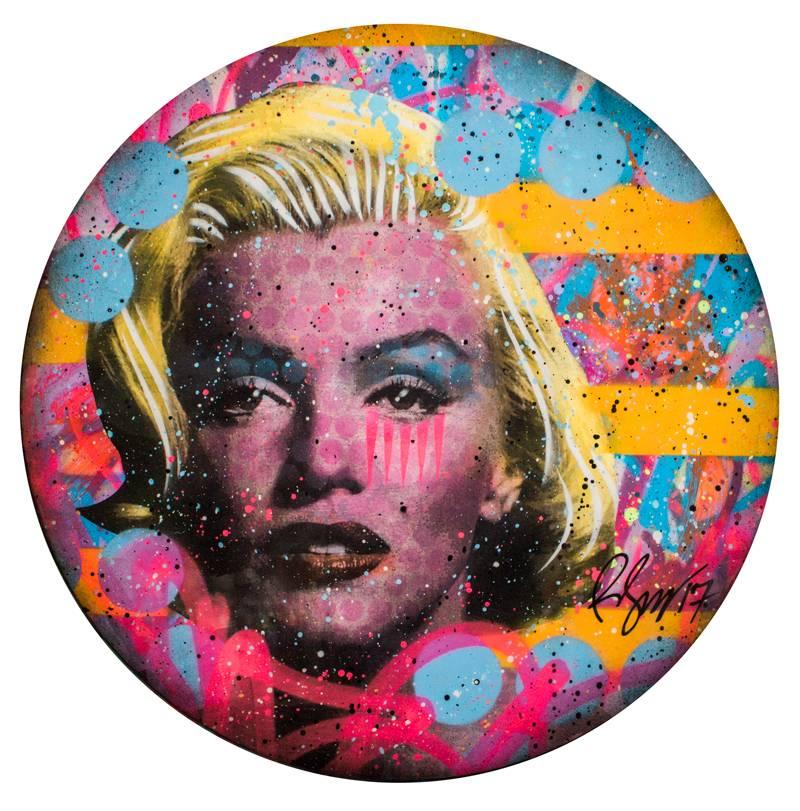 Marilyn Monroe Jagged Tear - Mixed Media Art by Rene Gagnon