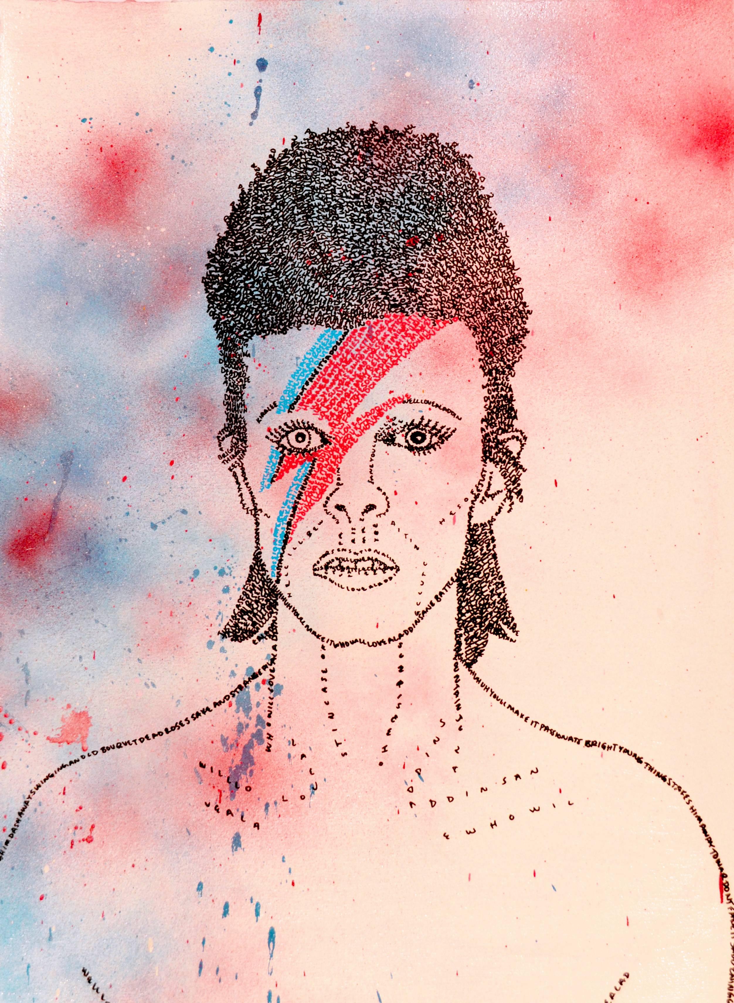 Kira Lee Portrait Painting - David Bowie Ziggy Stardust