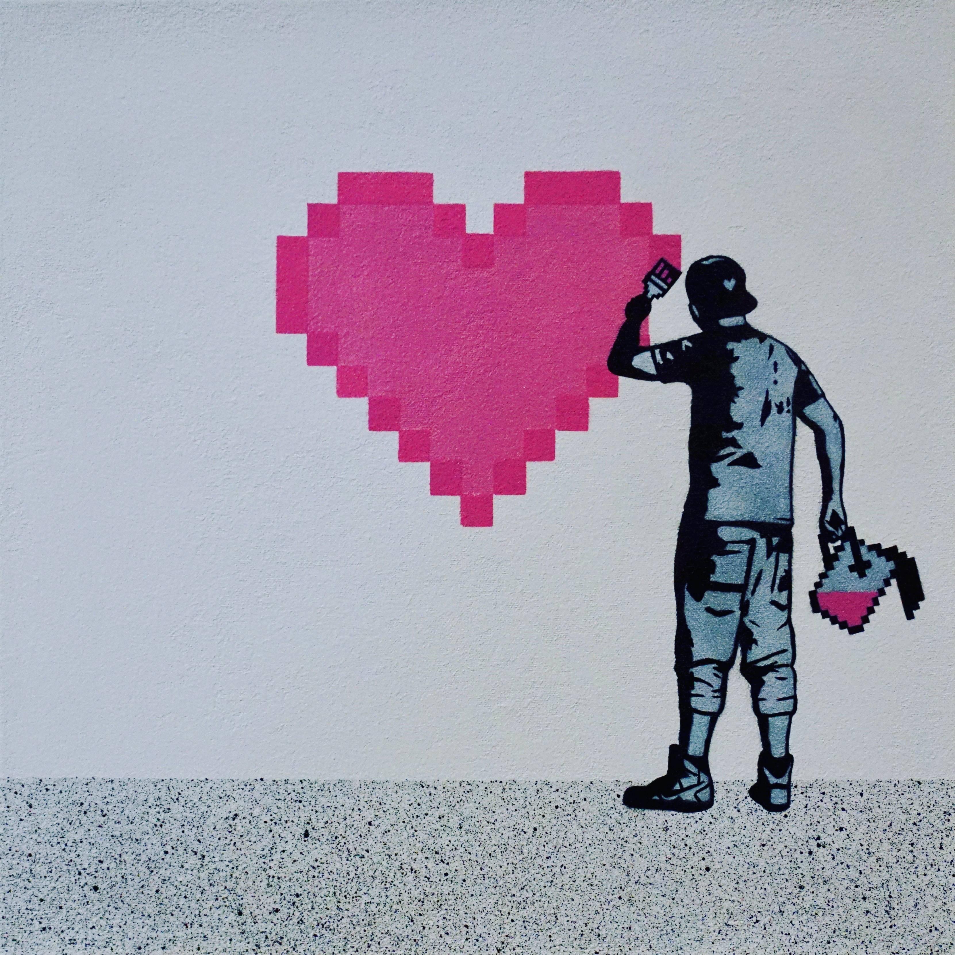 Painted Love - Painting by iCon