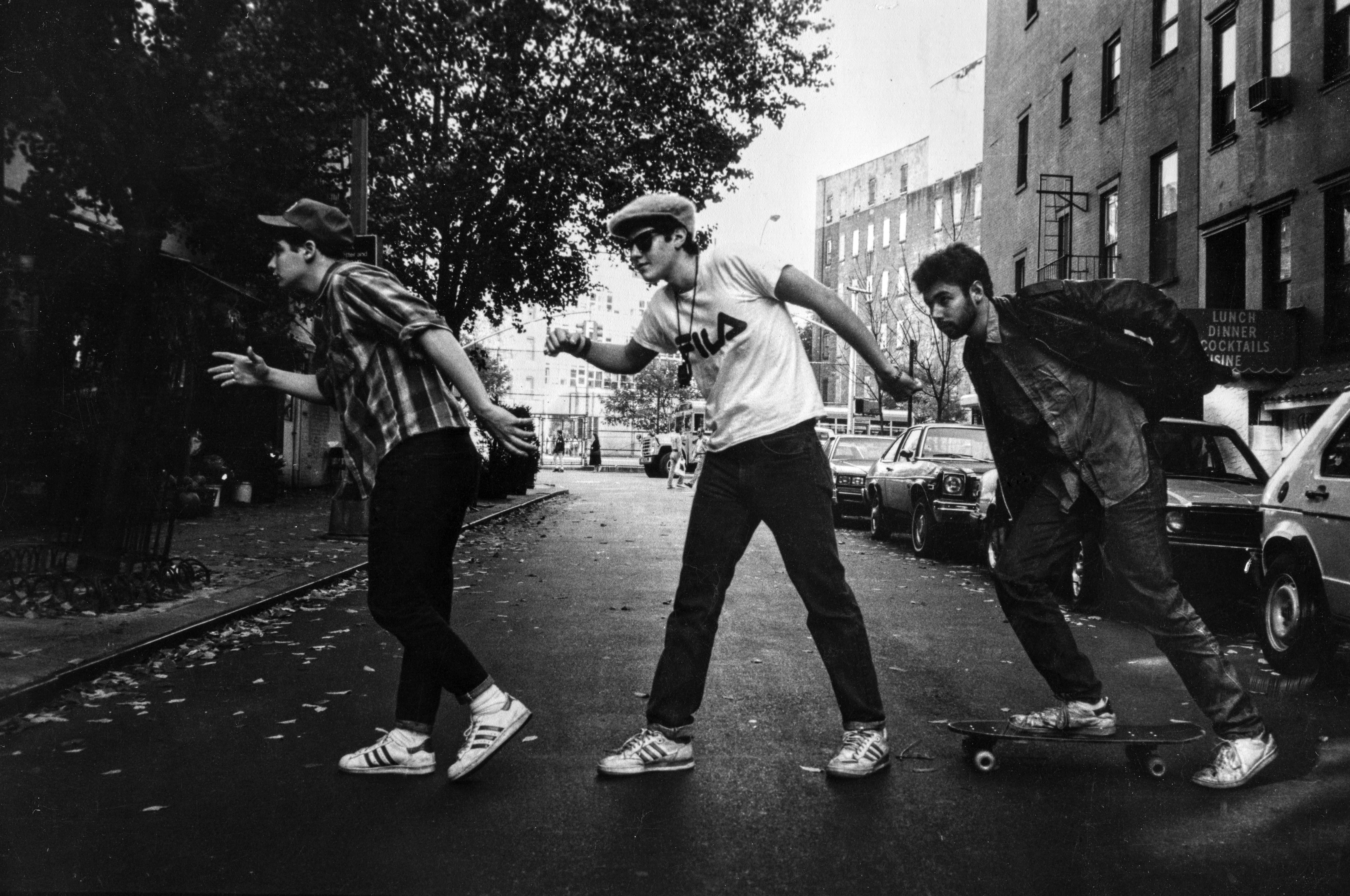 Ricky Powell Black and White Photograph - Charles Street Shuffle (Beastie Boys)