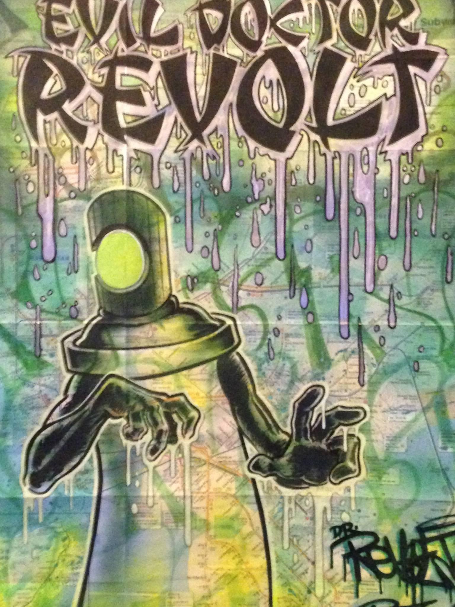 Kung Fu Can Man - Painting by Dr. Revolt
