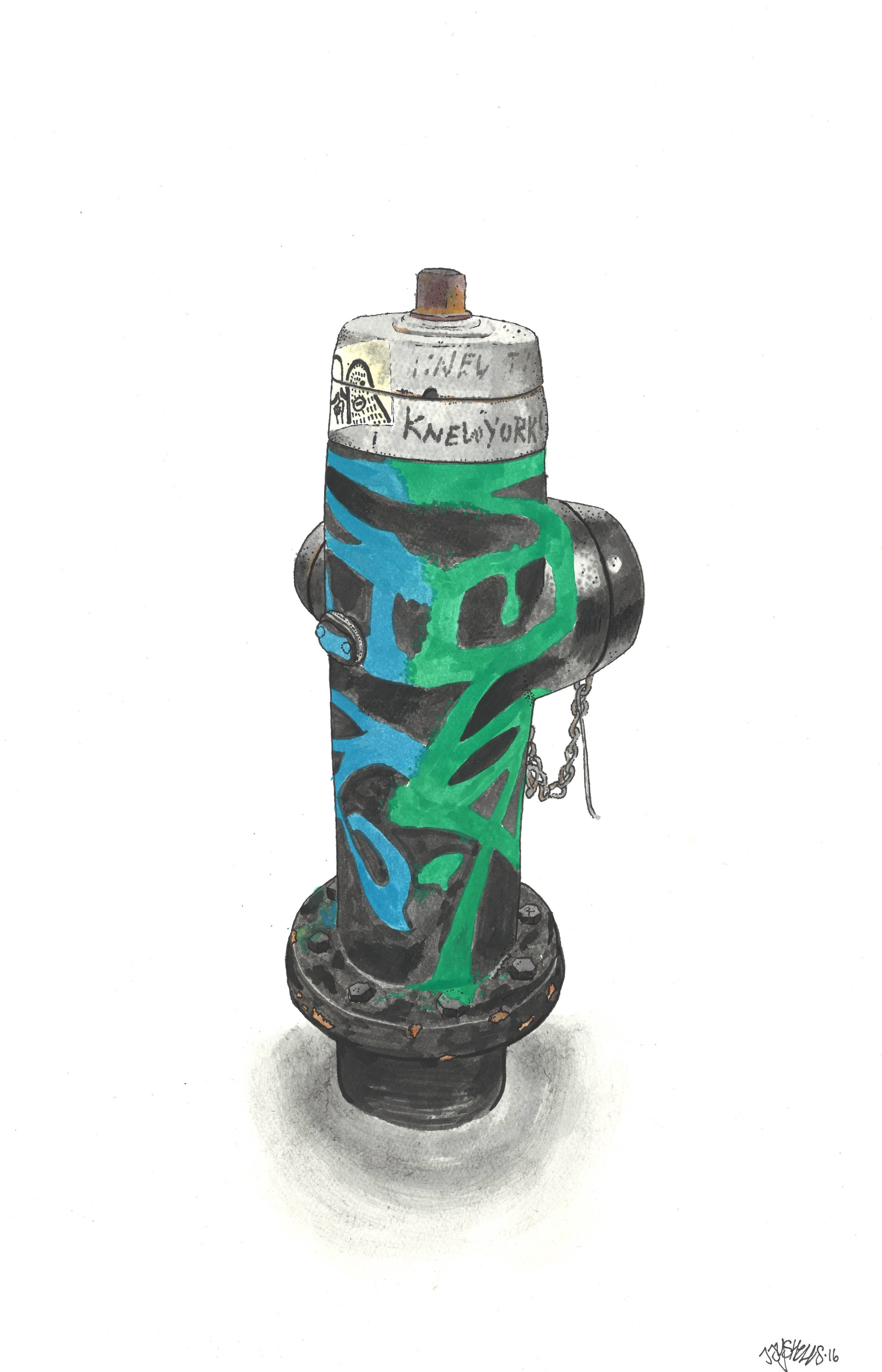 Jason Shelowitz Figurative Art - Hydrant