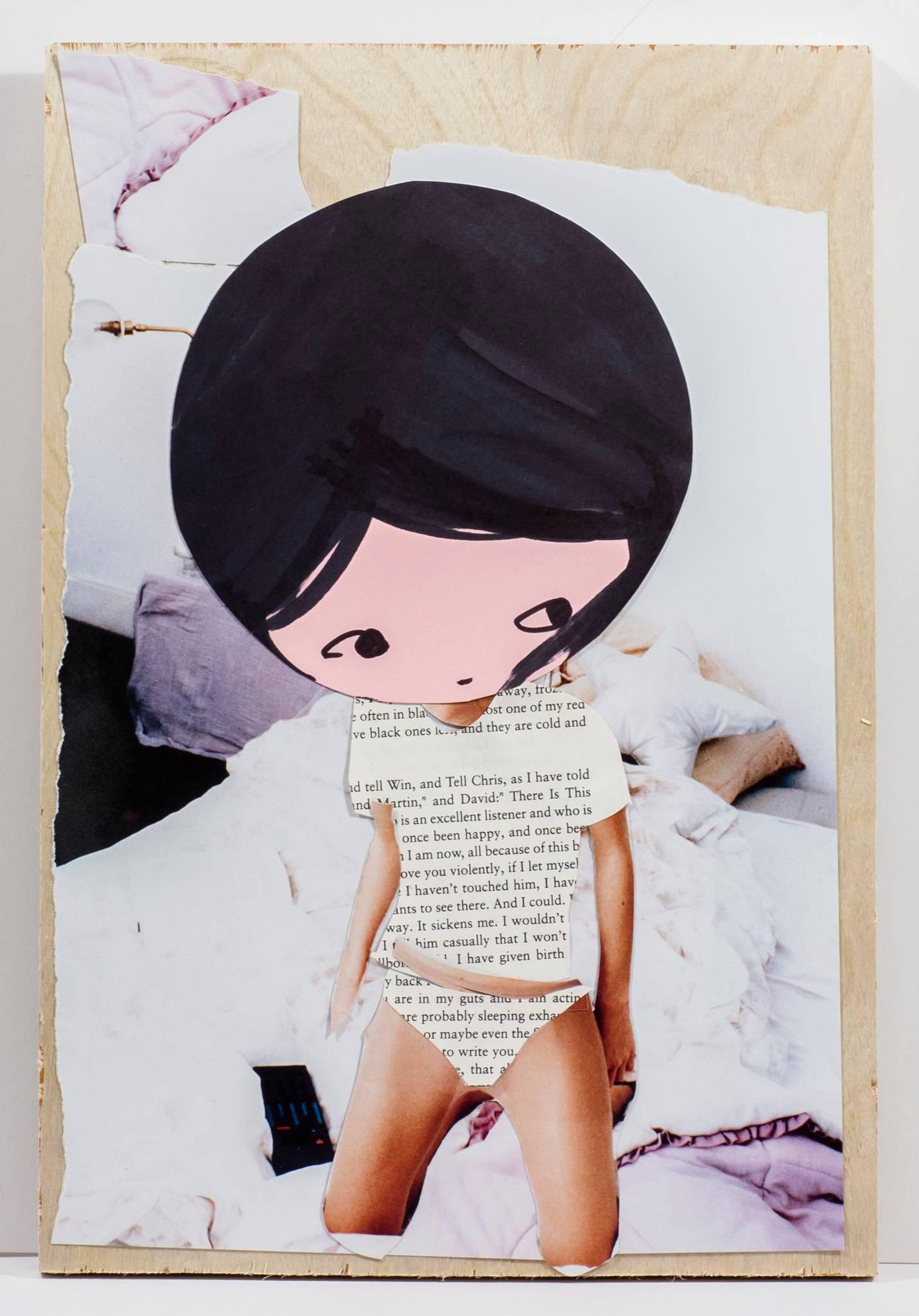 In Bed - Mixed Media Art by Phoebe New York