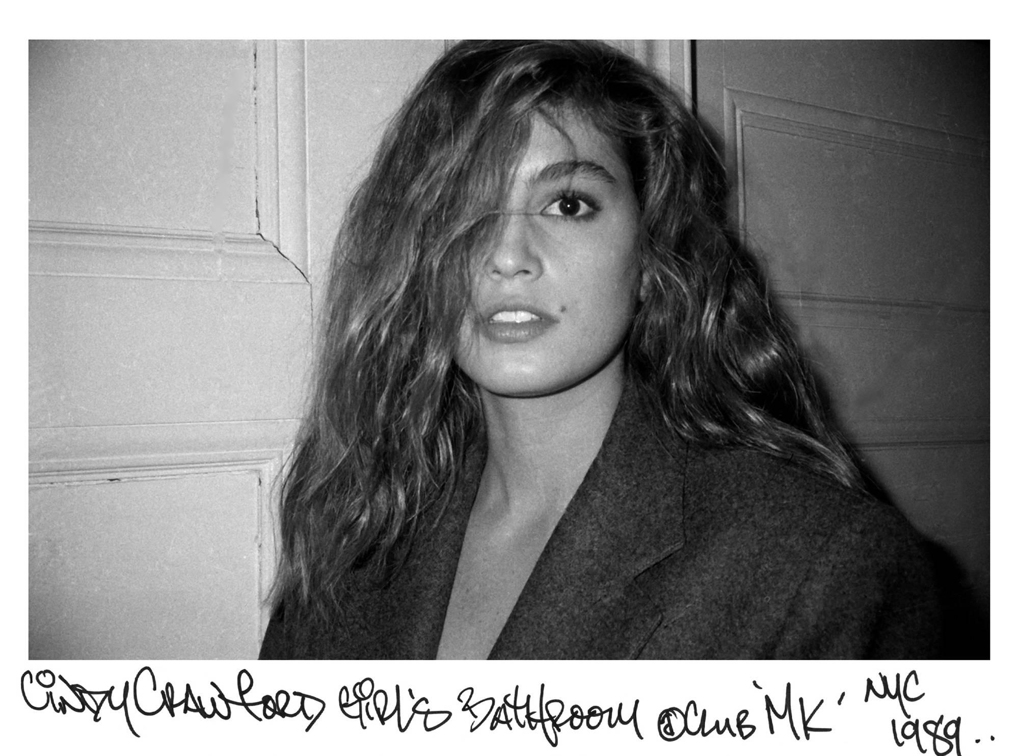 Ricky Powell Black and White Photograph - Cindy Crawford Club MK