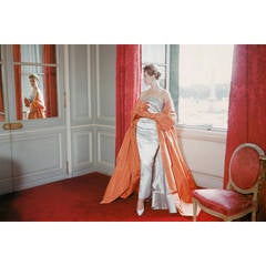 Model Wearing a Givenchy Cape in a Parisian Interior 7