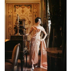 Jacqueline de Ribes in Peach Dior Gown 4