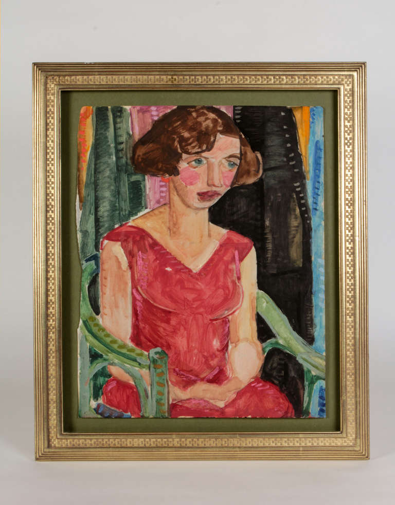 Ritratto Art Deco di Weimar - Painting di Isobel Steele Mackinnon