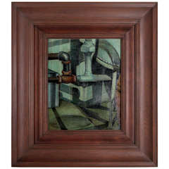 Antique Water Pipes and Shadows  Oil on Canvas