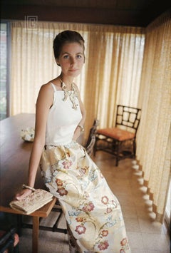 Mrs. Alfred Gwynne Vanderbilt Wearing Tiger Morse at Home, 1962