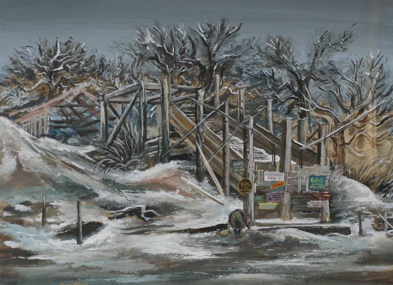 Abandoned Coal Mine - Painting by Aaron Bohrod