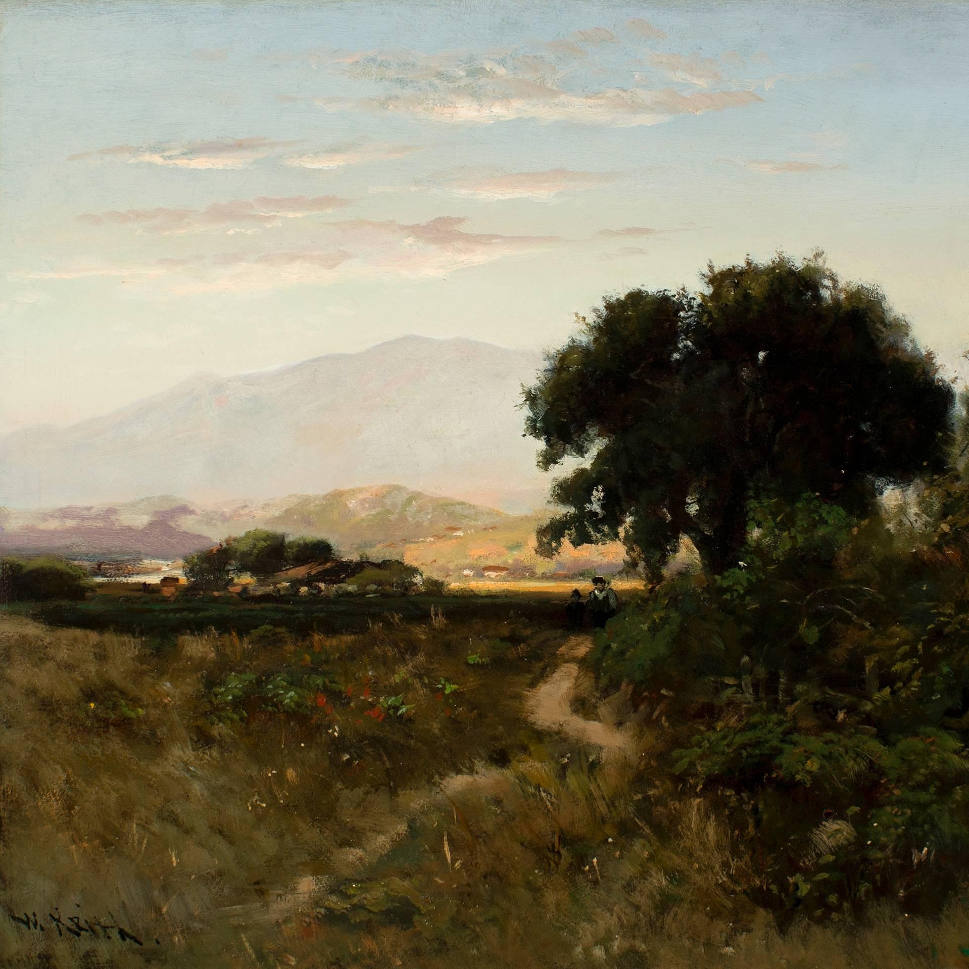 Landscape Painting William Keith - Mount Tamalpais, comté de Marin, Californie,