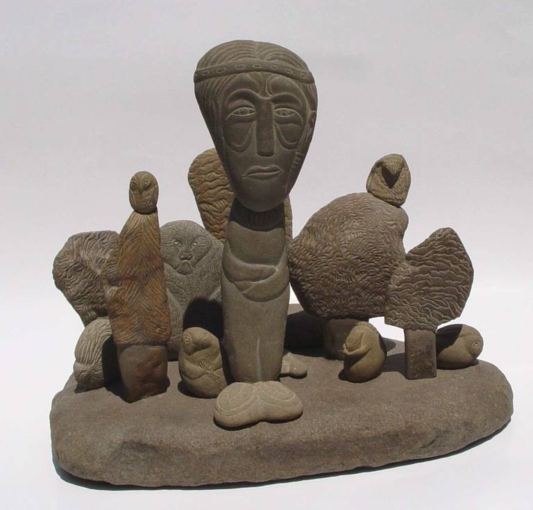 David George Marshall Figurative Sculpture - Guardian of the Forest