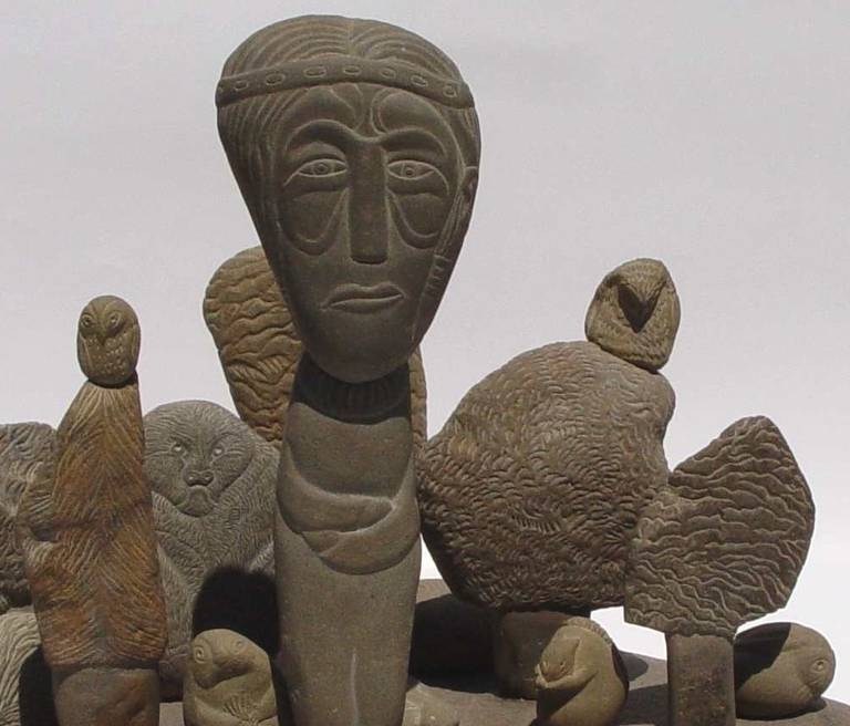 Gardien de la Forêt-Orient - Artisanat Sculpture par David George Marshall