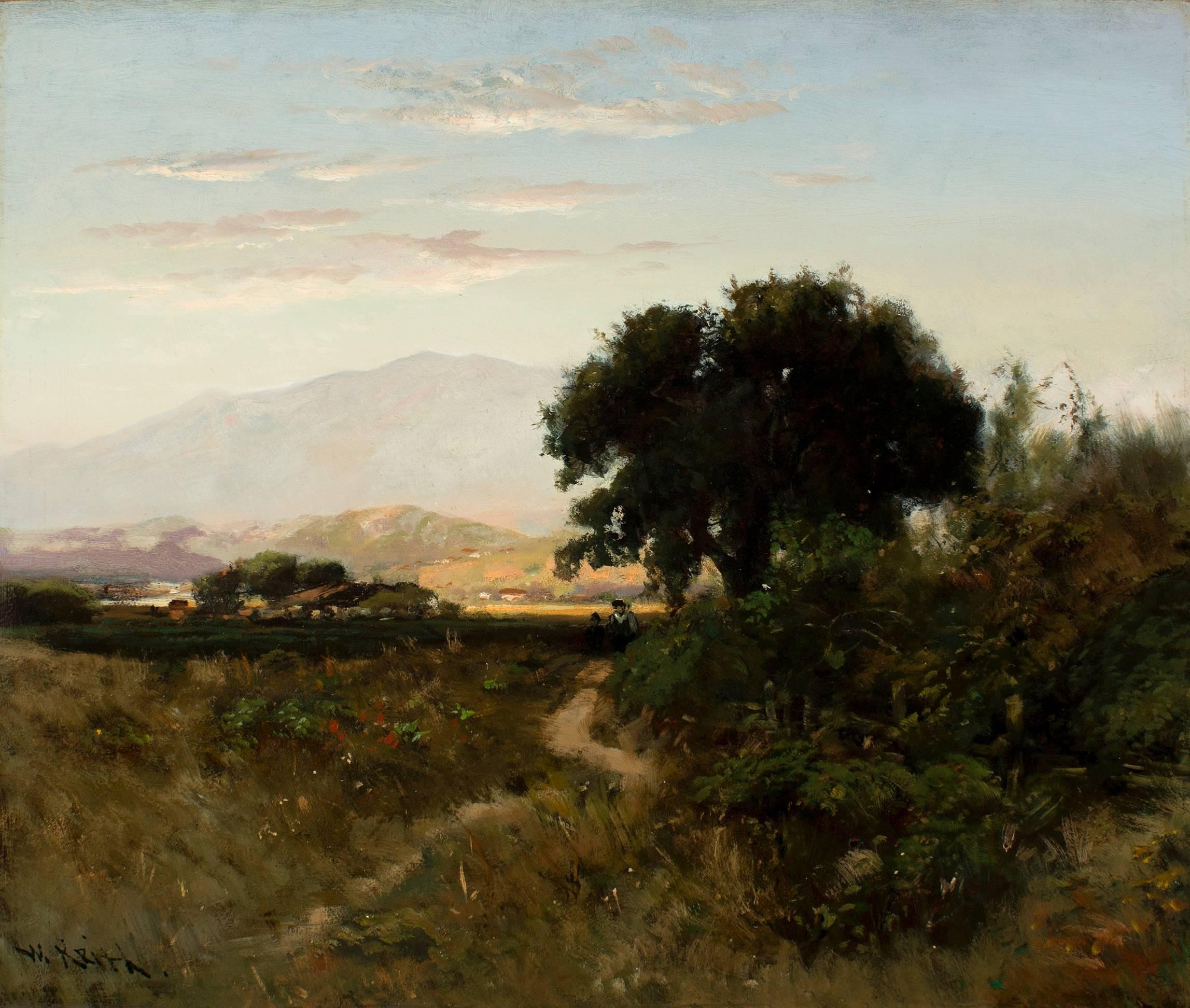 Mount Tamalpais, comté de Marin, Californie, - Painting de William Keith