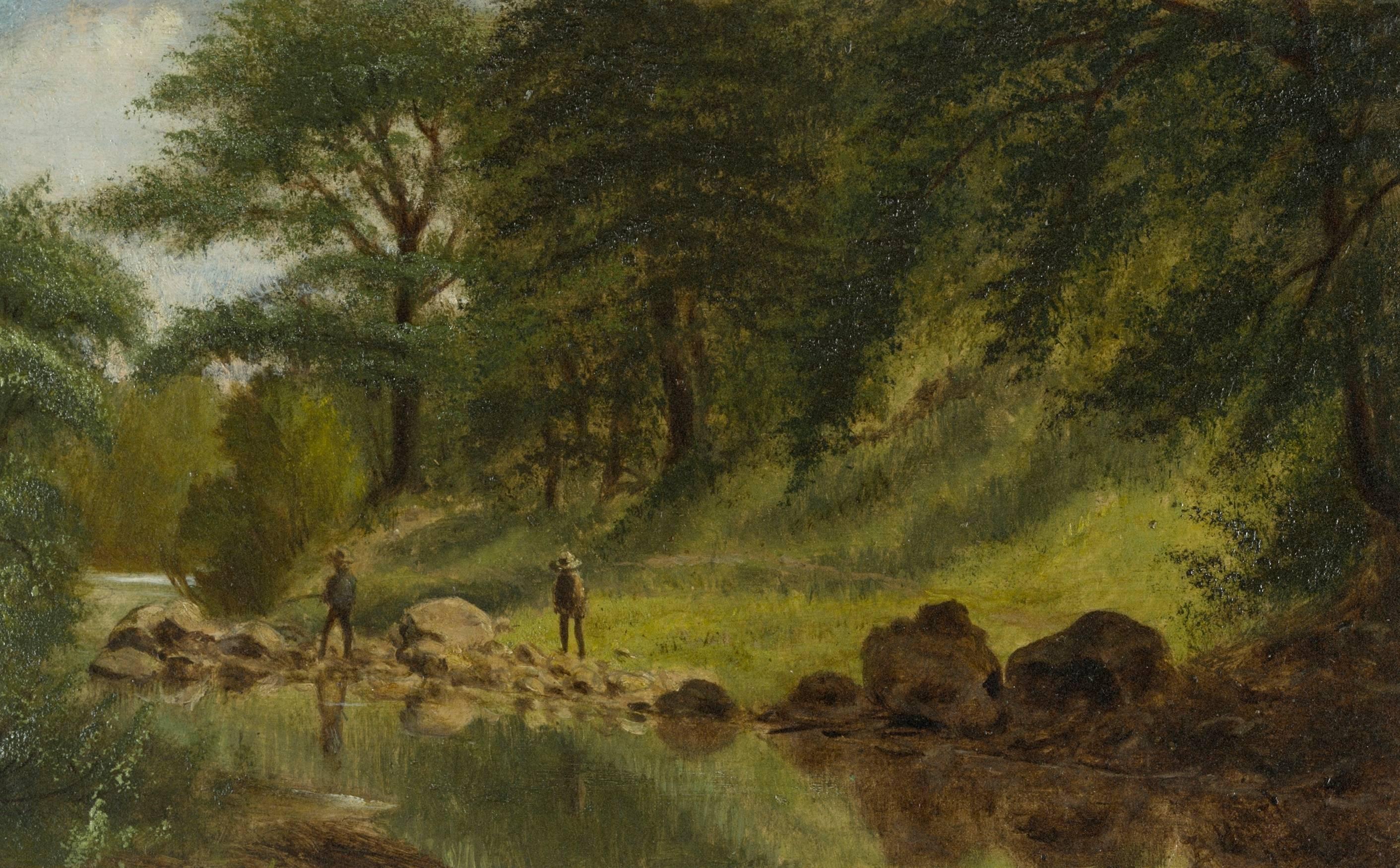 On the Marmaton River, Kansas, (Abstrakter Impressionismus), Painting, von Benjamin Hartley