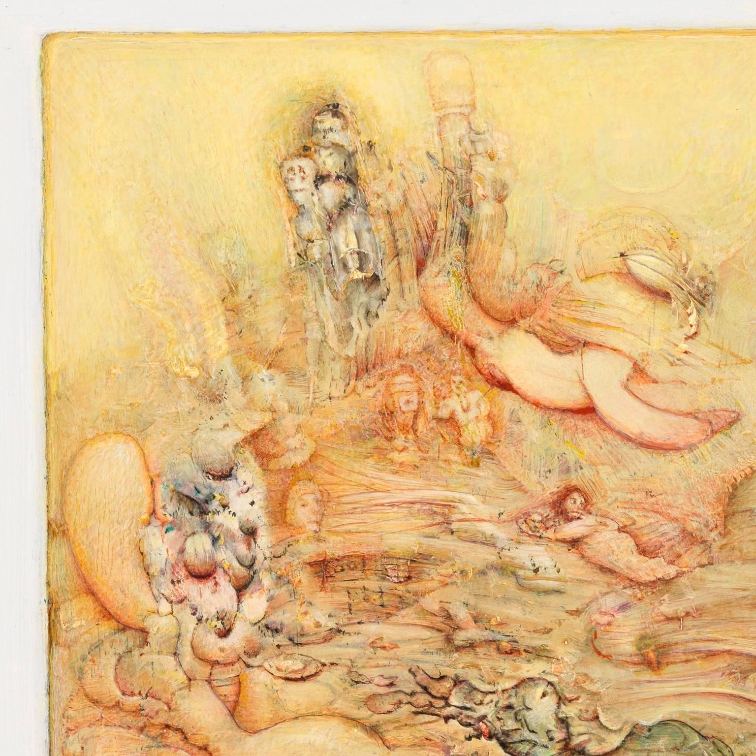 Goldies-Träumer (Surrealismus), Painting, von Gregory Gillespie