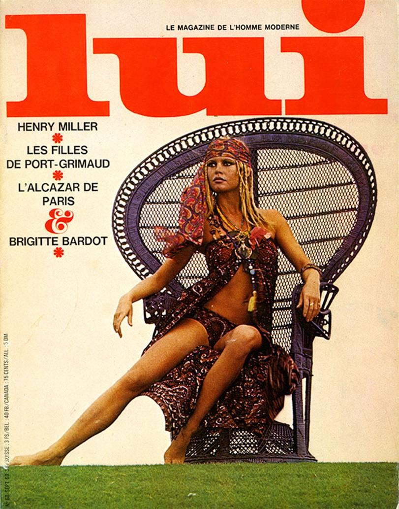 Brigitte Bardot, Vintage Original LUI Magazine - Art by Unknown