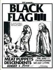 Vintage Original Black Flag Flyer