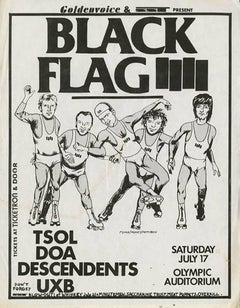 Vintage Raymond Pettibon Black Flag Punk flyer 1982 (Raymond Pettibon prints) 