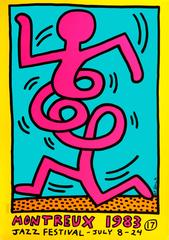 Keith Haring Lithograph, Montreux Jazz 1983