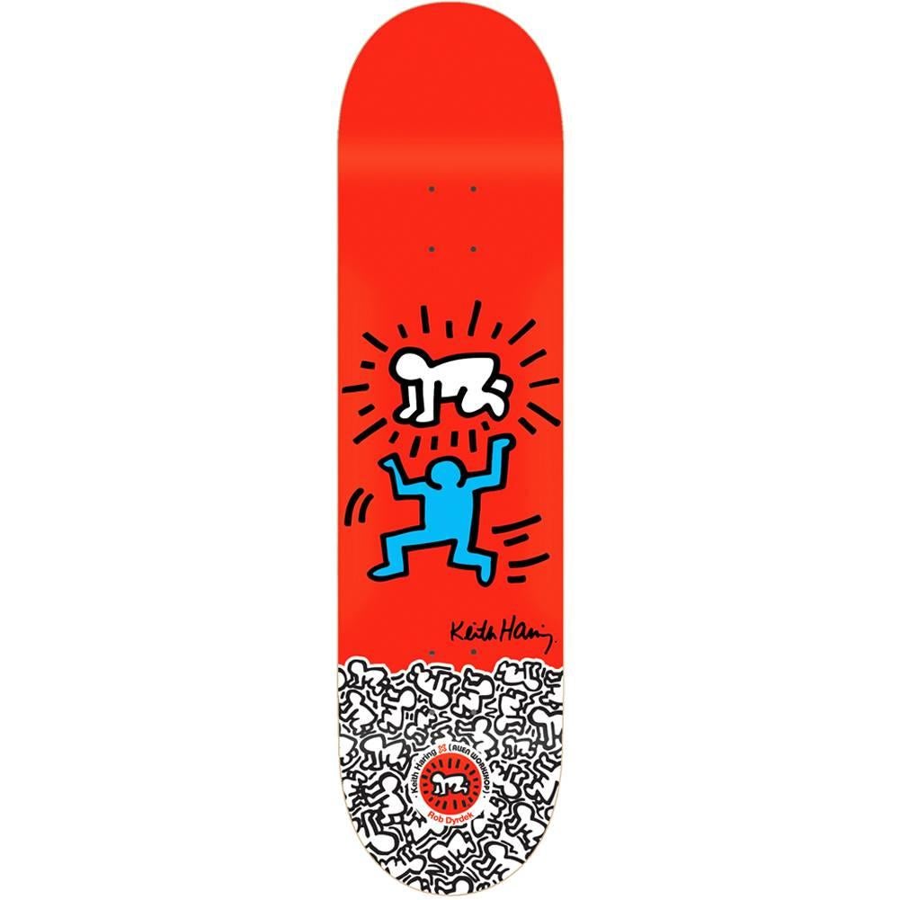 Keith Haring Red KEITH HARING Skateboard Deck at 1stDibs
