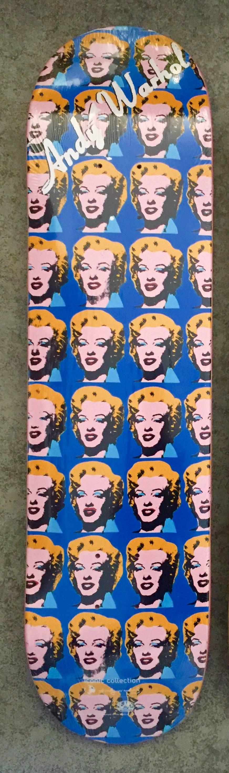 Andy Warhol Blue Iconic Marilyn Skate Deck Rare 1