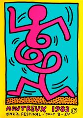 Keith Haring Lithograph, Montreux Jazz 