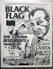 Vintage Original Raymond Pettibon Black Flag Flyer