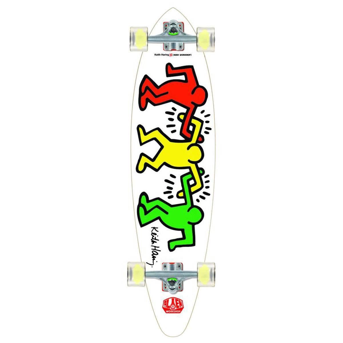 Rare Out of Print Keith Haring Long board Cruiser 
Produced in 2012 as a result of a collaboration between Alien Workshop & The Keith Haring Foundation. A superb collector's item; this piece is out of print and will not be reproduced again.
