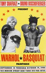 Jean-Michel Basquiat & Andy Warhol 'Paintings' Exhibit Poster