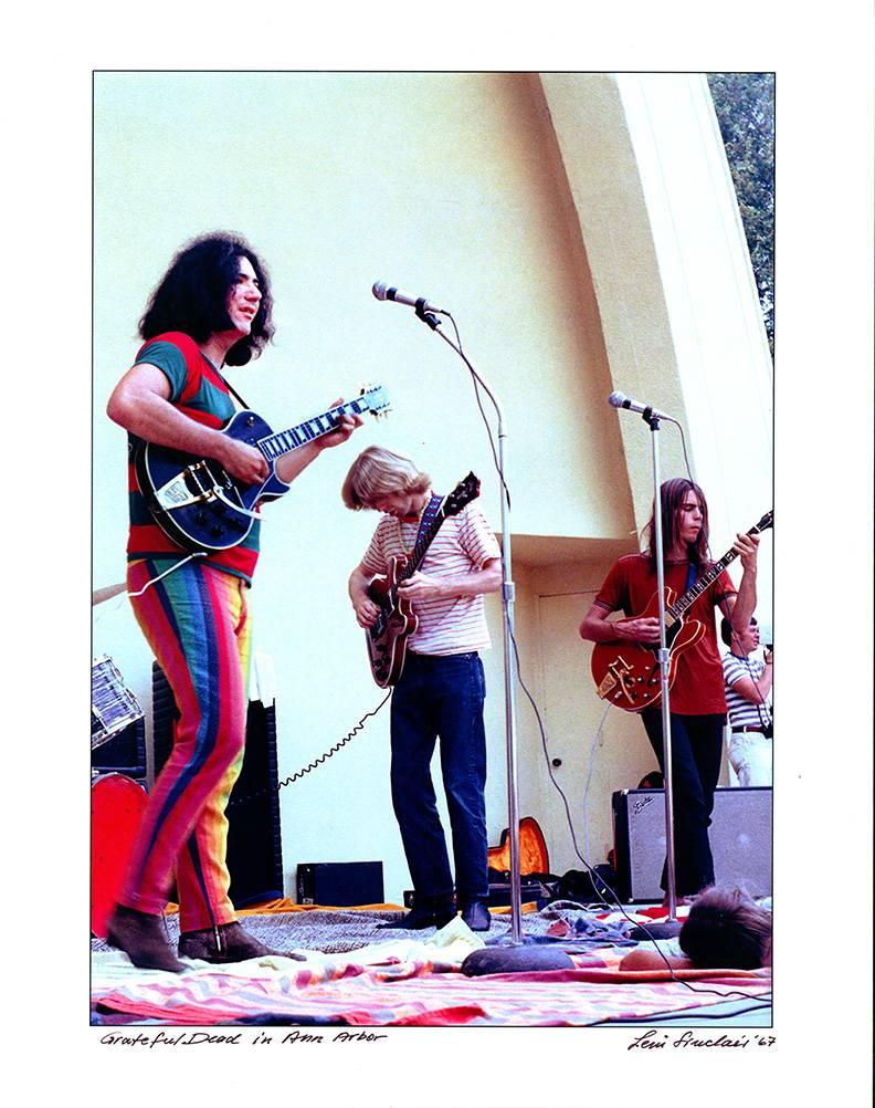 Leni Sinclair Color Photograph - Jerry Garcia & The Grateful Dead, Ann Arbor, 1968