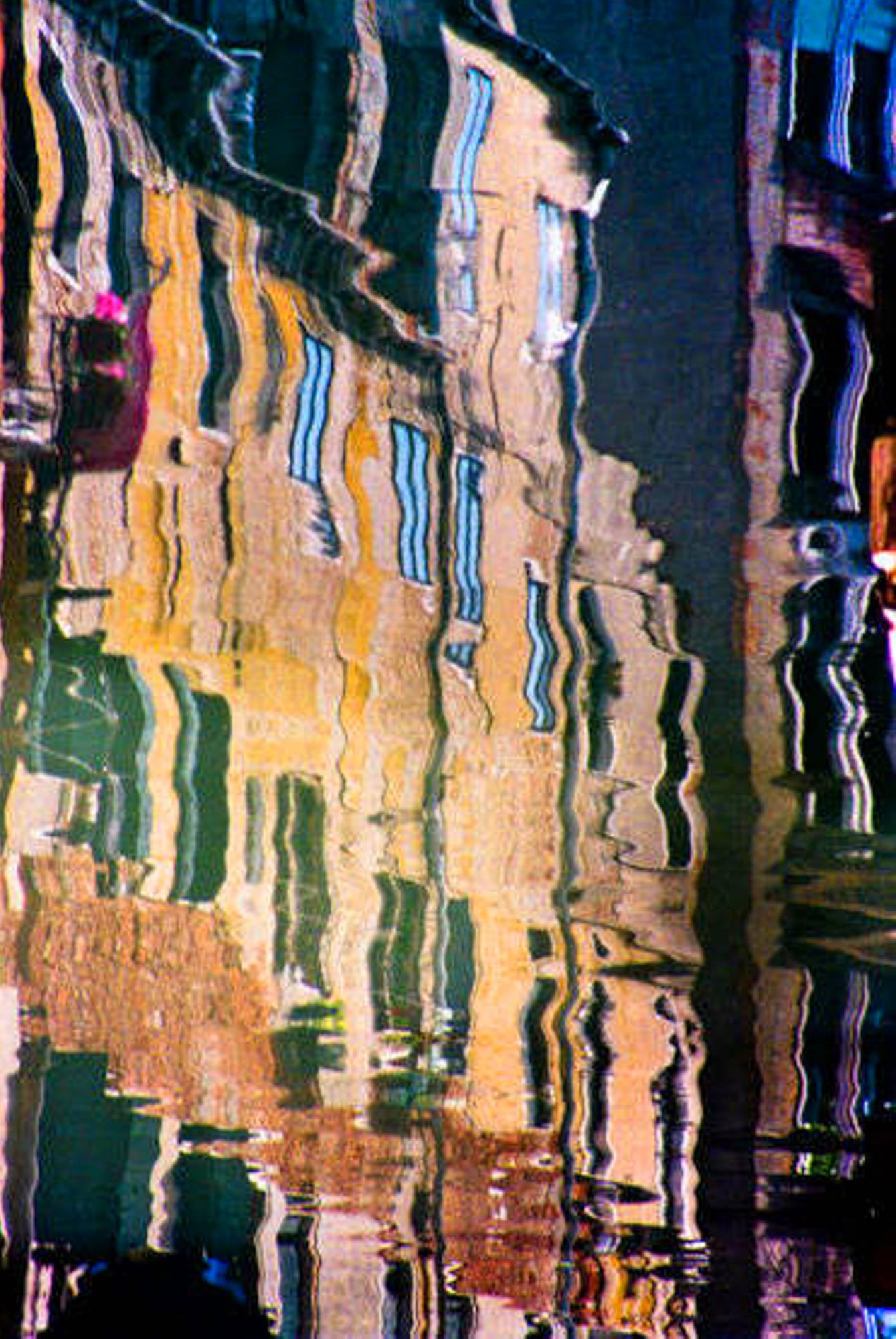 Robert Herman Abstract Photograph - Canal Reflections photograph, Venice, Italy 