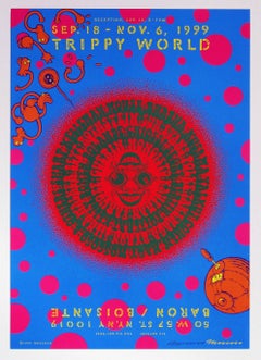 Retro Trippy World Signed Exhibition Poster (Psychedelic) 