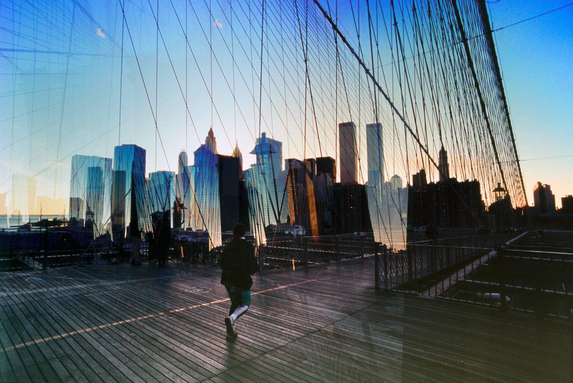 Robert Herman Landscape Photograph - New York Brooklyn Bridge Photograph 1995
