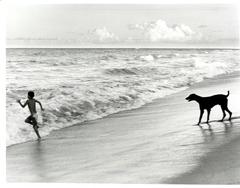 Retro Bahia Brazil Photograph (Boy and Dog, Summer)