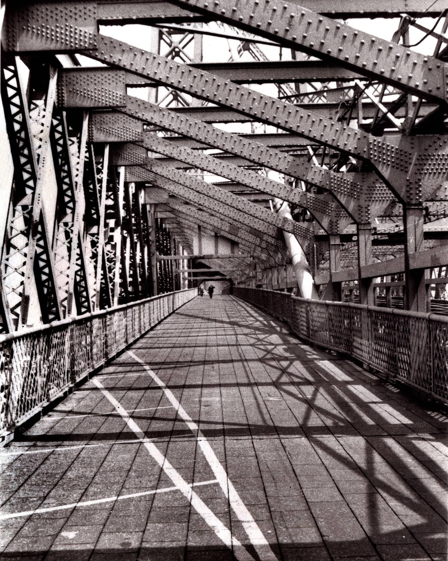Fernando Natalici Black and White Photograph - Williamsburg Bridge Photograph Brooklyn 1973
