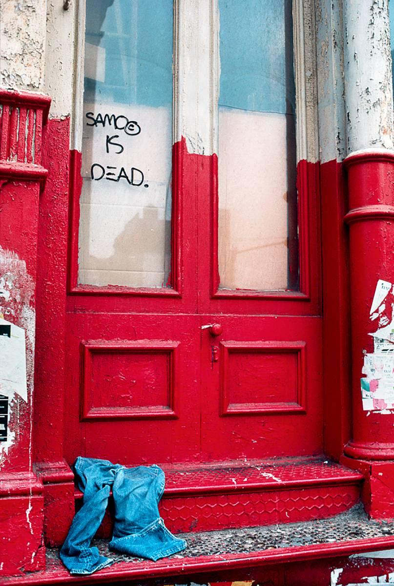 Robert Herman Color Photograph - SAMO IS DEAD, A Rare Basquiat Street Art Photo