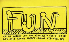 "Keith Haring at Fun Gallery" New York