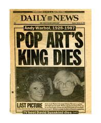 Used "Andy Warhol, 1928-1987: Pop Art's King Dies"