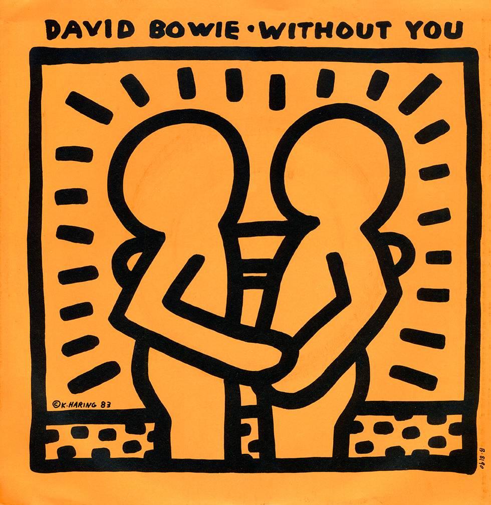 David BOWIE "Without You" A Rare Highly Sought After Vinyl Art Cover featuring Original Artwork by Keith Haring

Year: 1983

Medium: Off-Set Lithograph

Dimensions: 7 x 7 inches

Plate signed on lower left & dated 1983 by Haring

Truly vibrant