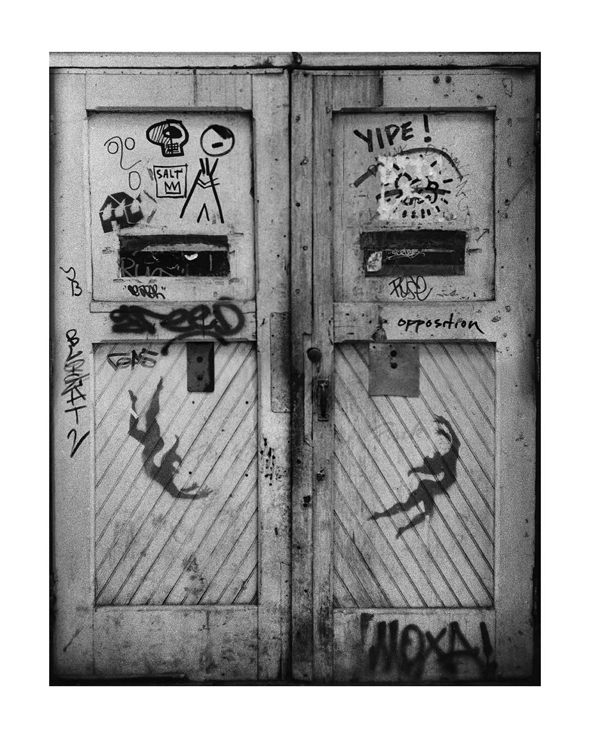 Fernando Natalici Black and White Photograph - Jean-Michel Basquiat, Keith Haring Street Art Photo, 1979 (SAMO) 