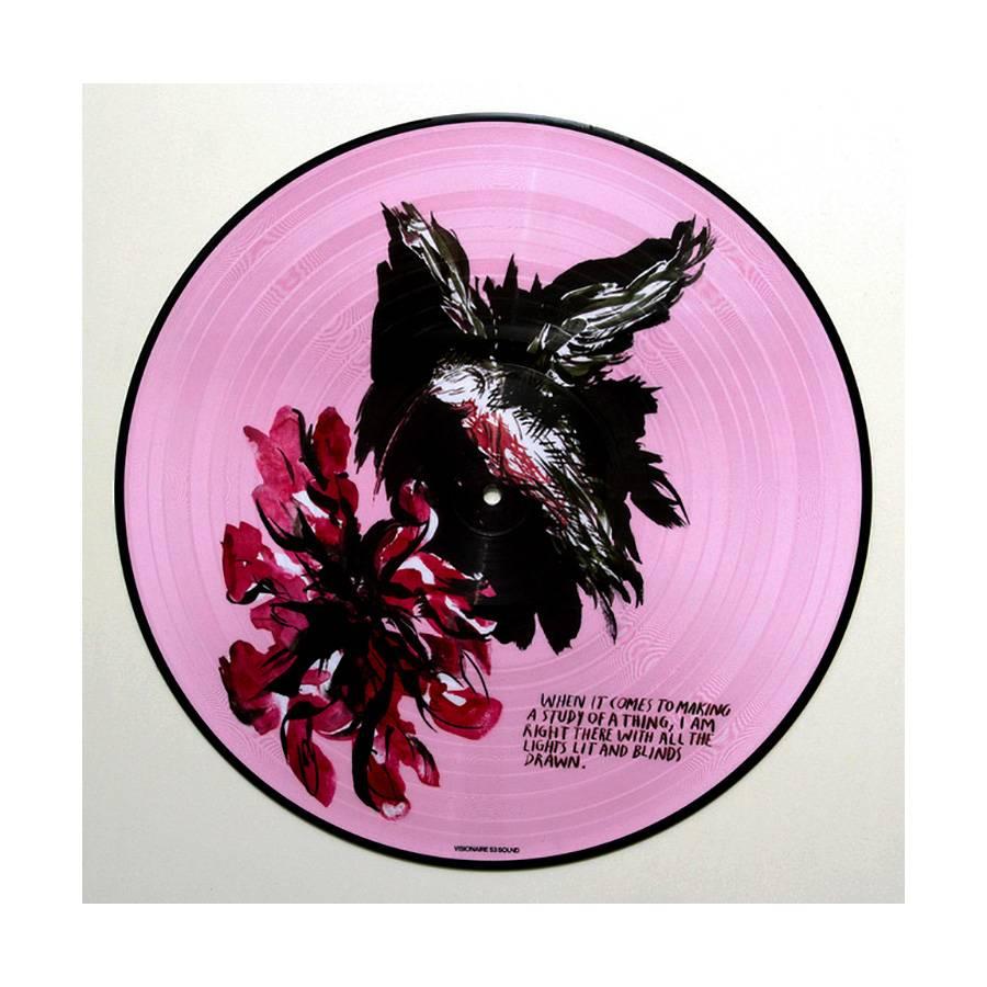 Raymond Pettibon Vinyl Record Art
Published by Visionaire Fashion, 2007
Off-set print on vinyl record. Unsigned. 
12 x 12 inches
Excellent Condition
Looks quite cool framed 

About Raymond Pettibon
Having emerged from the Southern California DIY
