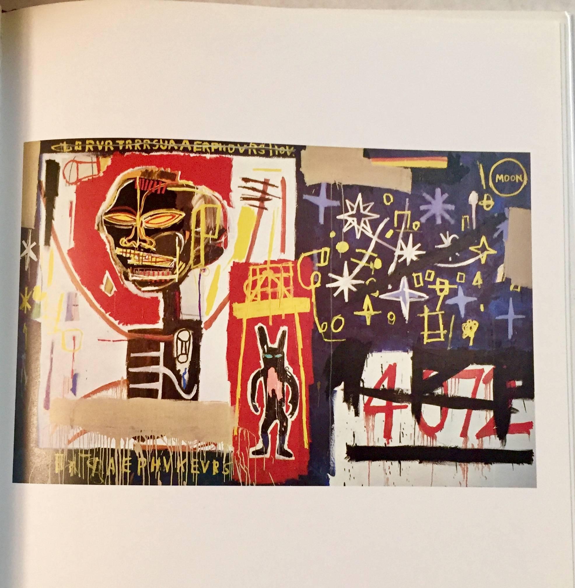 BASQUIAT, Jean-Michel. Jean-Michel Basquiat. (Zurich): Gallery Bruno Bischofberger, (1985). Tall quarto, original red cloth, original pictorial dust jacket. Pub. Bischofberger Editions, 1985. 

Signed limited first edition, number 499 of 1000