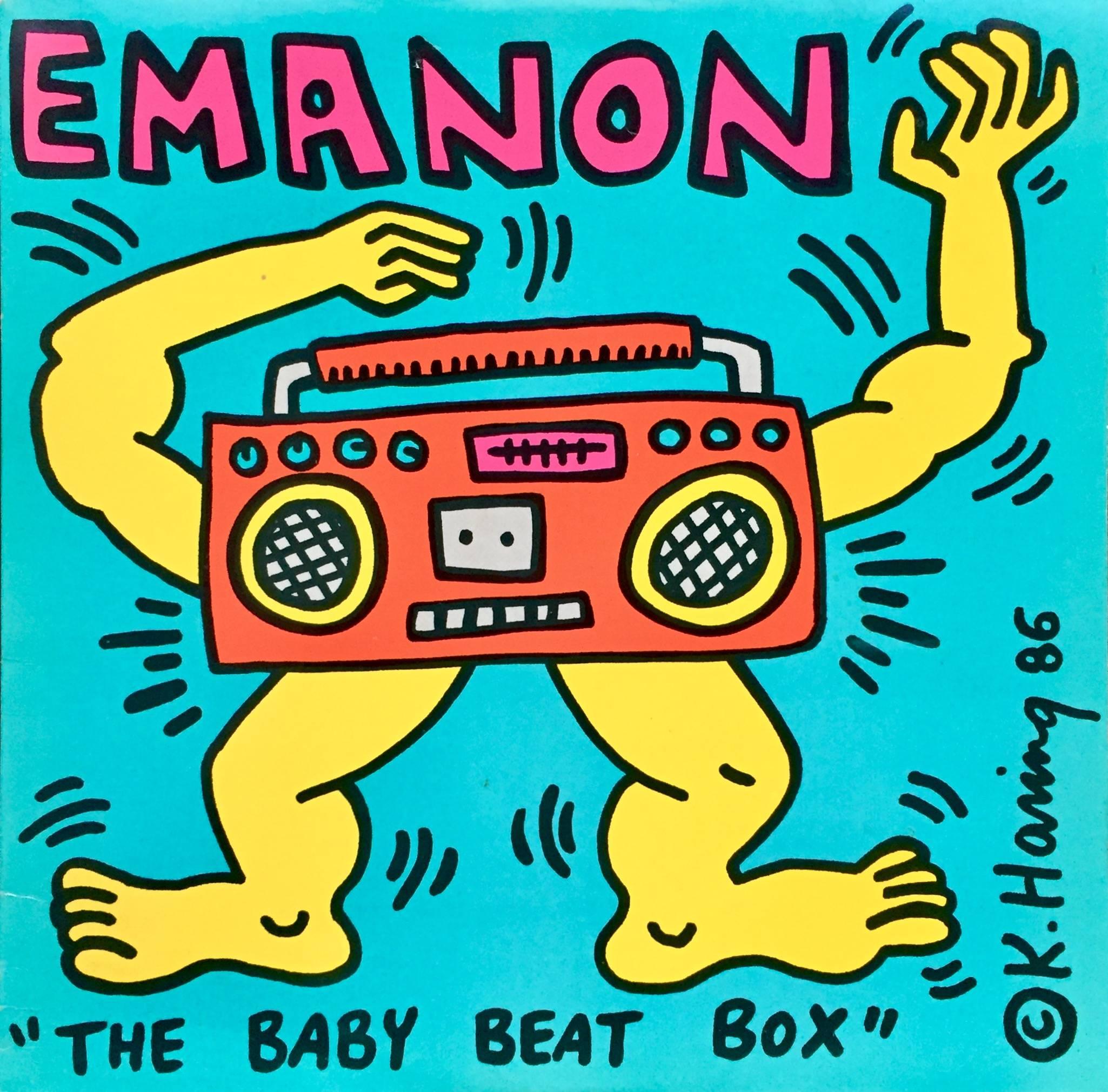 Keith Haring 'The Baby Beat Box,' 
A rare highly sought after vinyl art cover featuring original artwork by Keith Haring. Truly vibrant colors that make for stand-out wall art. looks very cool framed.

Off-Set Lithograph on vinyl record jacket,